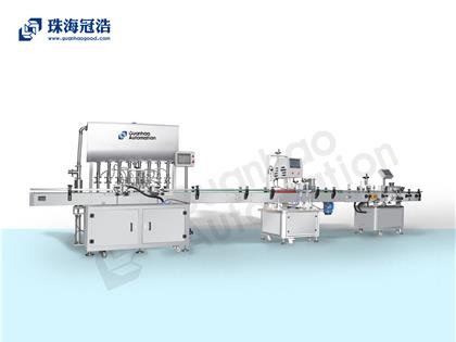 自動化膏體、液體灌裝、旋蓋、貼標生產線